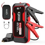 S ZEVZO ET03 Car Jump Starter 4000A Jump Starter Battery Pack for Up to 8.0L Gas and 7.0L Diesel Engines, 74Wh Portable 12V Jump Box with USB Ports, LCD Display, Storage Case, and LED Light