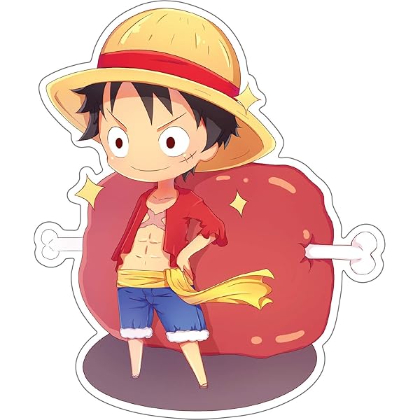 Amazon Com One Piece Luffy Chibi Decal Sticker For Car Truck Laptop 5 5 X 4 6