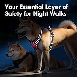 PoyPet No Pull Dog Harness Reflective Vest with 2 Leash Attachments (Hot Pink, view 8