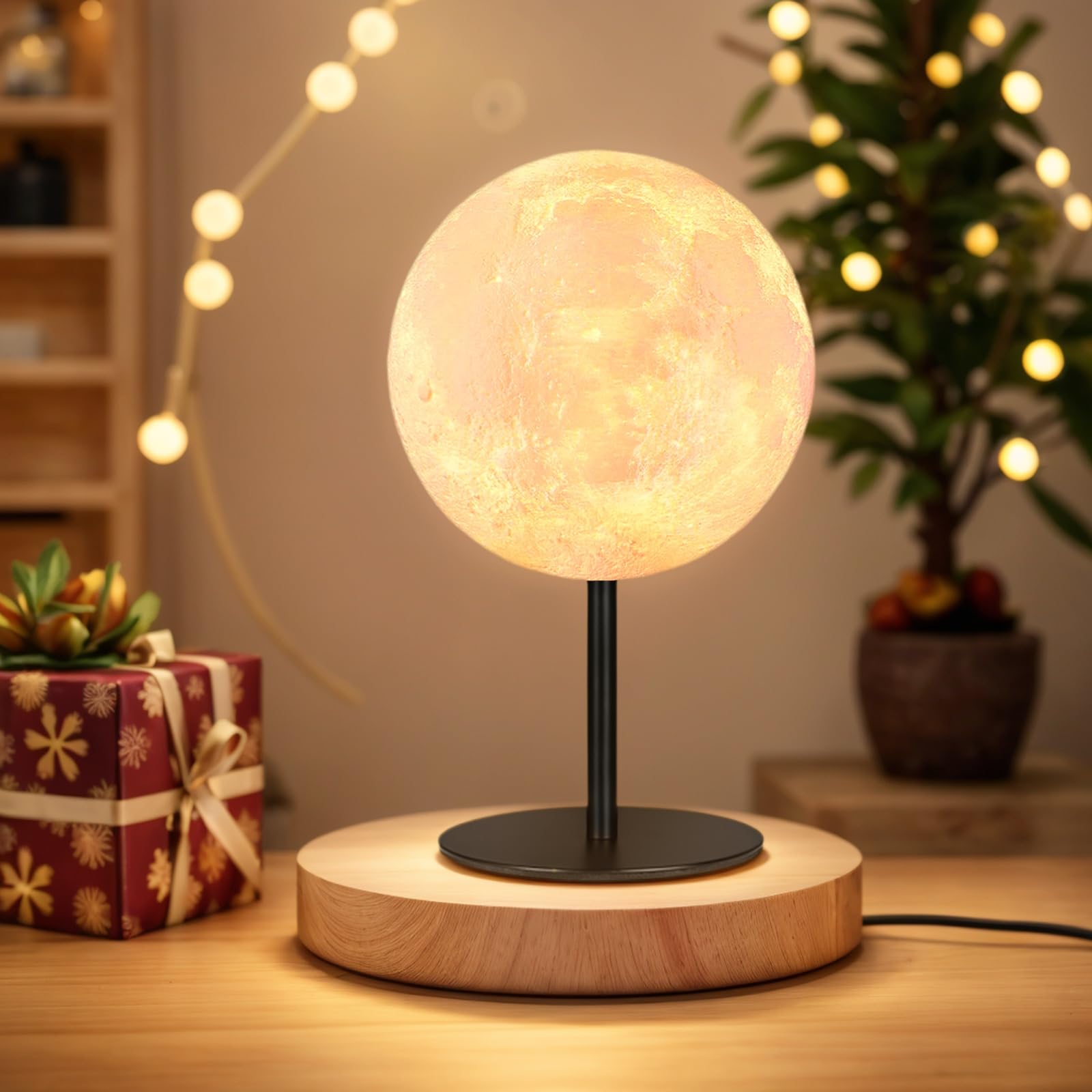 Christmas Gifts for Kids Boys Girls Teens, Moon Lamp Small Table Lamp for Bedroom, Night Light Bedside Lamps for Night Stands, Dimmable Table Lamp with 30 Modes, Desk Lamp for Living Room Office Dorm