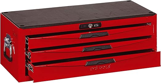 Teng Tools 3 Drawer Professional Portable Steel Lockable Red N
