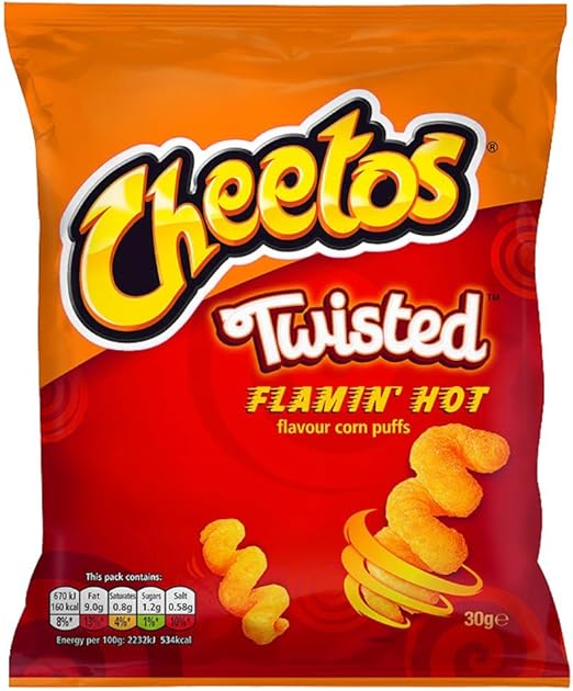 Cheetos Twisted Flamin'hot Snacks PMP 39p (30 x 30g Bags): Amazon.co.uk: Grocery