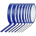 8Rolls Thin Painters Tape Total 176yards 1/8, 1/4, 1/2 inch Width Painter Tape Paint Tape masking Tape Pinstriping Tape, DIY Art TapeSmart Selection, 3" Large Core Easy to Work for Big Projects