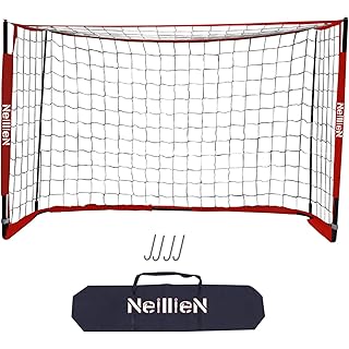 NeillieN Portable Soccer Goals Backyard 12 * 6,Upgradation Soccer Goal Frame Soccer Net with Carry Bag Indoor Outdoor - Practice.