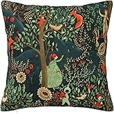 Numaxy Whimsical Wonderland Throw Pillow Home Set Comfortable Square Pillowcase Bed Sofa Decoration Living Room Office Cushion Cover 18 "x18