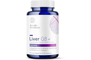 BIO-BOTANICAL RESEARCH Biocidin Liver GB+ Liver Support & Gallbladder Supplements - Artichoke Extract & Milk Thistle for Detox - Optimize Toxin Removal & Fat Digestion - Soothe Side Effects from GLP-1 Therapy (60 Capsules)