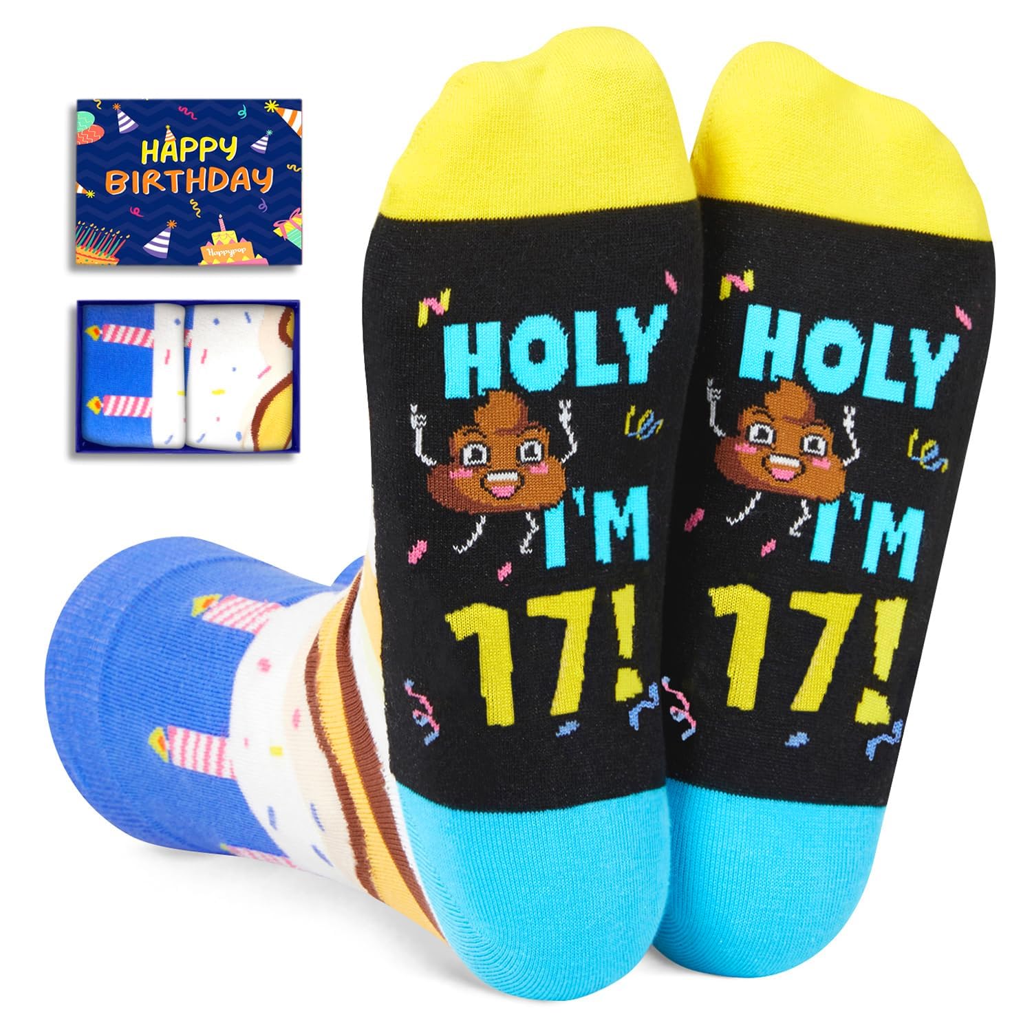 HAPPYPOP 17th Birthday Gifts Socks Ideas - Presents
