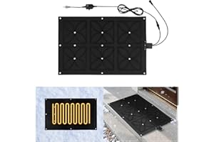XPORTION 20 x 30in No-Slip Rubber Heated Outdoor Mats,Snow Melting Mats,Heated Walkway Mats for Winter Outdoor Stairs, Steps, Doorways,Driveway