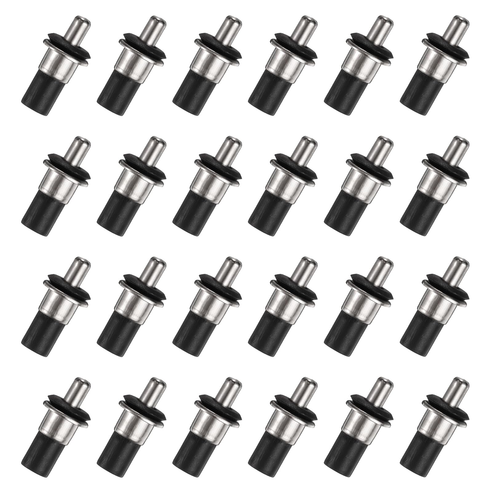 uxcell 6.8mm Cabinet Door Repair Pins, 36 Pcs Plastic Damper Replacement Pins Spring Axis Loaded Pins Furniture Door Panel Connector for Shutter Kitchen Cabinet, Black