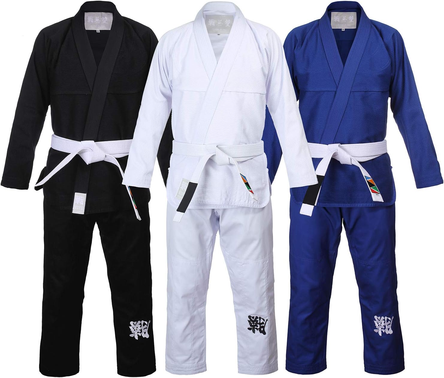 WSULMENG Jiu Jitsu Gi, Brazilian Jiu Jitsu BJJ Gi for Men Grappling AX BJJ Uniform Kimono Training Sets with Belt