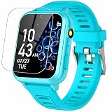 Kids Smart Watch Girls Gifts for Age 5-12, 24 Puzzle Games HD Touch Screen Watches with Video Camera Music Player Pedometer Flashlight 12/24 hr Birthday Gift 6 7 8 Year Old Girl Green