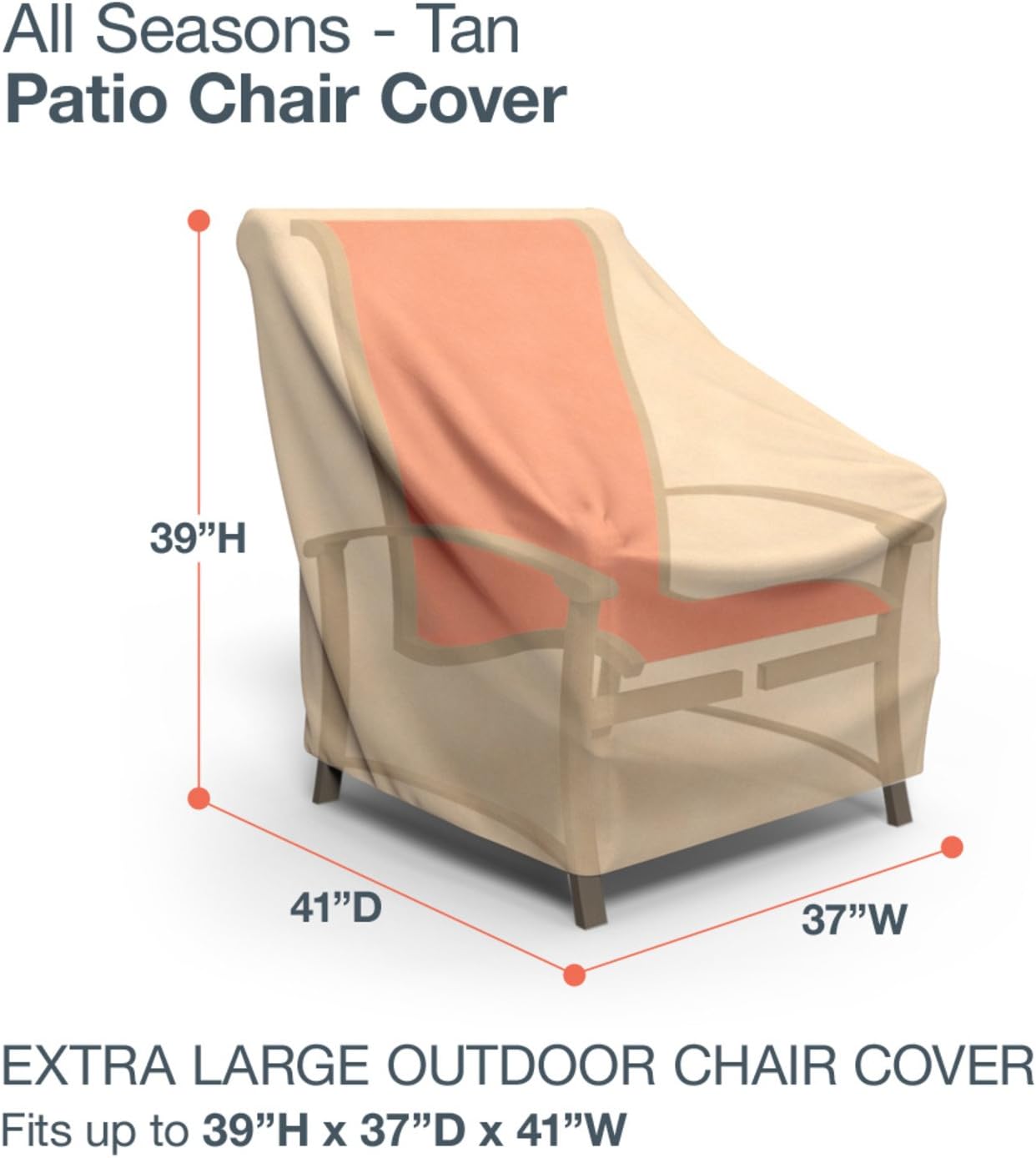 Amazon Com Budge All Seasons Patio Chair Cover Extra Large Tan Patio Chair Covers Garden Outdoor