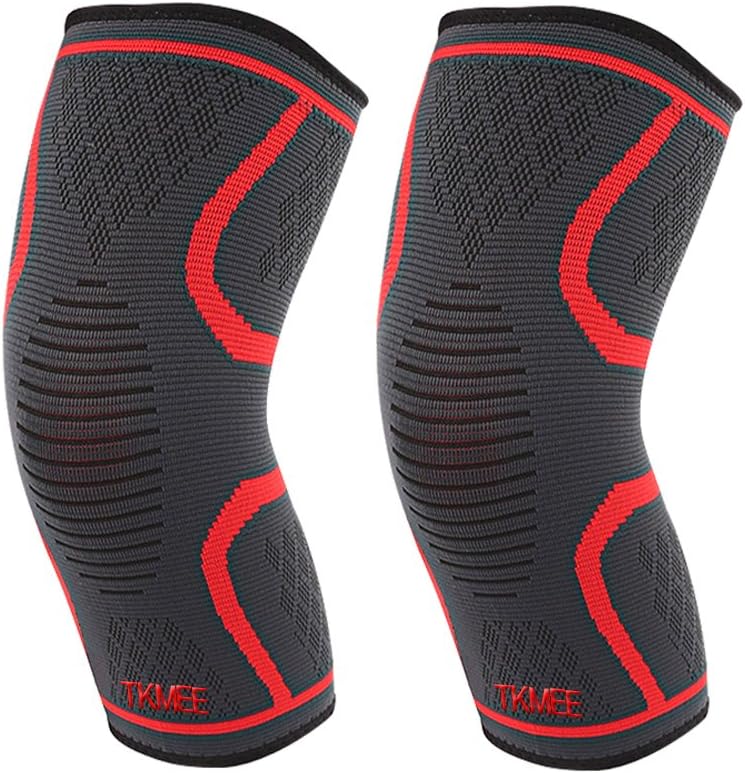 Knee Compression Sleeve Support Brace for Jogging,Running,Sports,Joint Pain Relief,Arthritis and Injury Recovery a Pair Wrap for Men,Women 2 Pack(XX-Large)