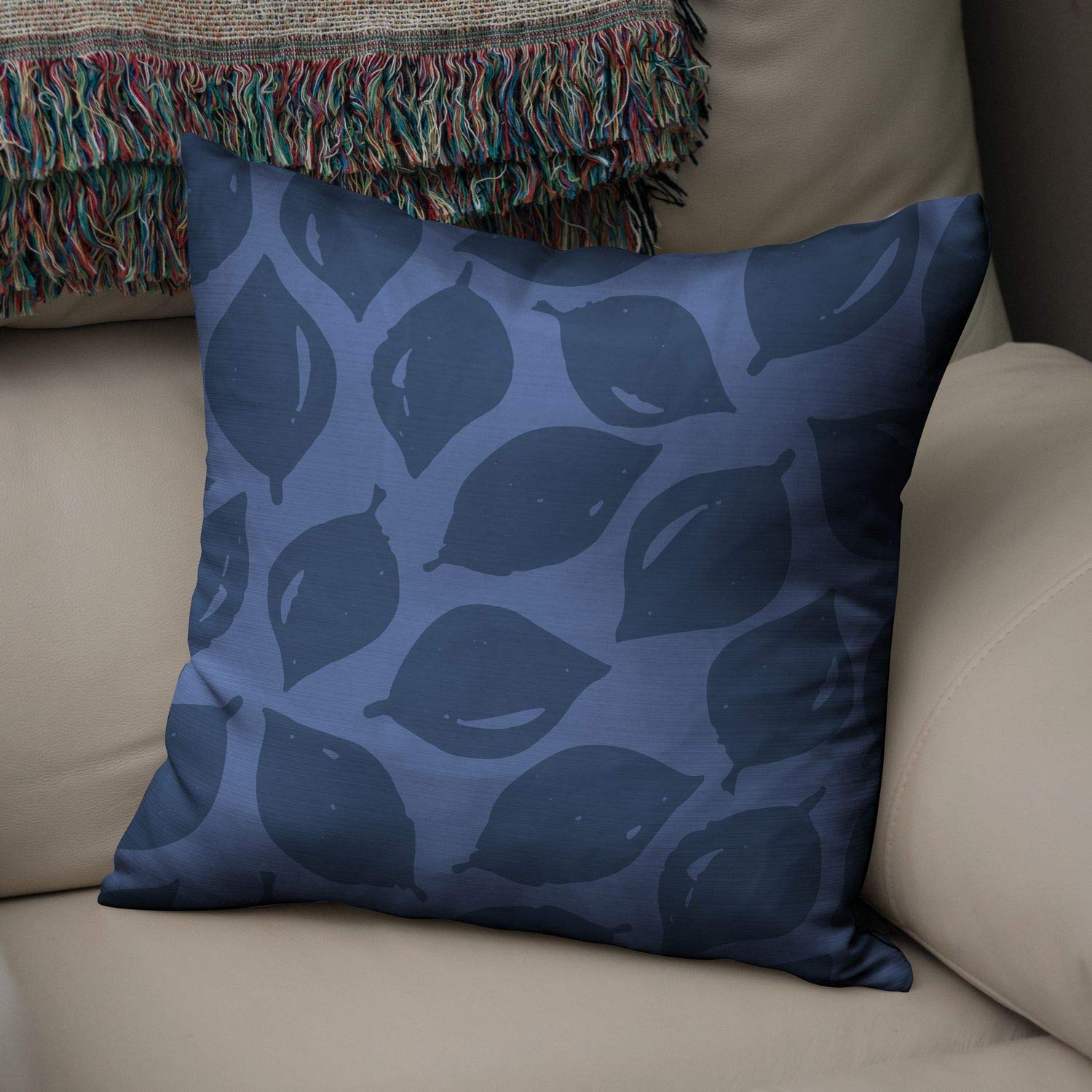 Bonamaison Decorative Cushion Cover Blue, Throw Pillow Covers, Home Decorative Pillowcases for Livingroom, Sofa, Bedroom, Size:50x50 Cm - Designed and Manufactured in Turkey — image 1