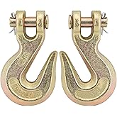 G70 5/16 Clevis Grab Hooks Heavy Duty Chain Hook for Truck Trailer, Chain Forged Alloy Steel Chain Hook for Transport - 5,400 LBS Capacity(2 Pack)