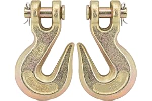 SEUNGCH G70 5/16 Clevis Grab Hooks Heavy Duty Chain Hook for Truck Trailer, Chain Forged Alloy Steel Chain Hook for Transport - 20,000 LBS Capacity(2 Pack)