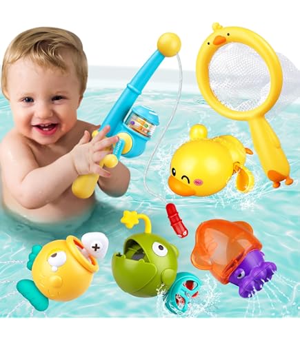 Jouets De Bain Bébé Avec Marionnettes à Doigts Et Bateaux Empilables - Set Sensoriel Pour Bain Ou Piscine - 1+ An