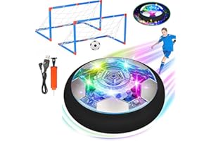 UTRUM Magic Kick Indoor Soccer Ball, Hover Soccer Ball for Kids, Indoor Smart Soccer Ball, Glow in the Dark Soft Soccer, Wonder Sphere Magic Hover Ball, Boy Birthday Christmas Toys Gifts (1* Ball+ 2*Goals)