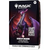 Magic: The Gathering Foundations Commander Deck - Reign of Dragons | 100-Card Deck + Accessories