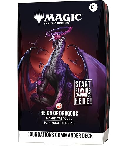 Amazon.com: Magic: The Gathering Foundations Commander Deck - Tramplesaurus  Rex