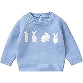 MAYUMMPY Toddler Baby Girl Boy Knit Easter Sweaters Bunny Pullover Sweatshirt Knitwear Newborn Kids Easter Clothes