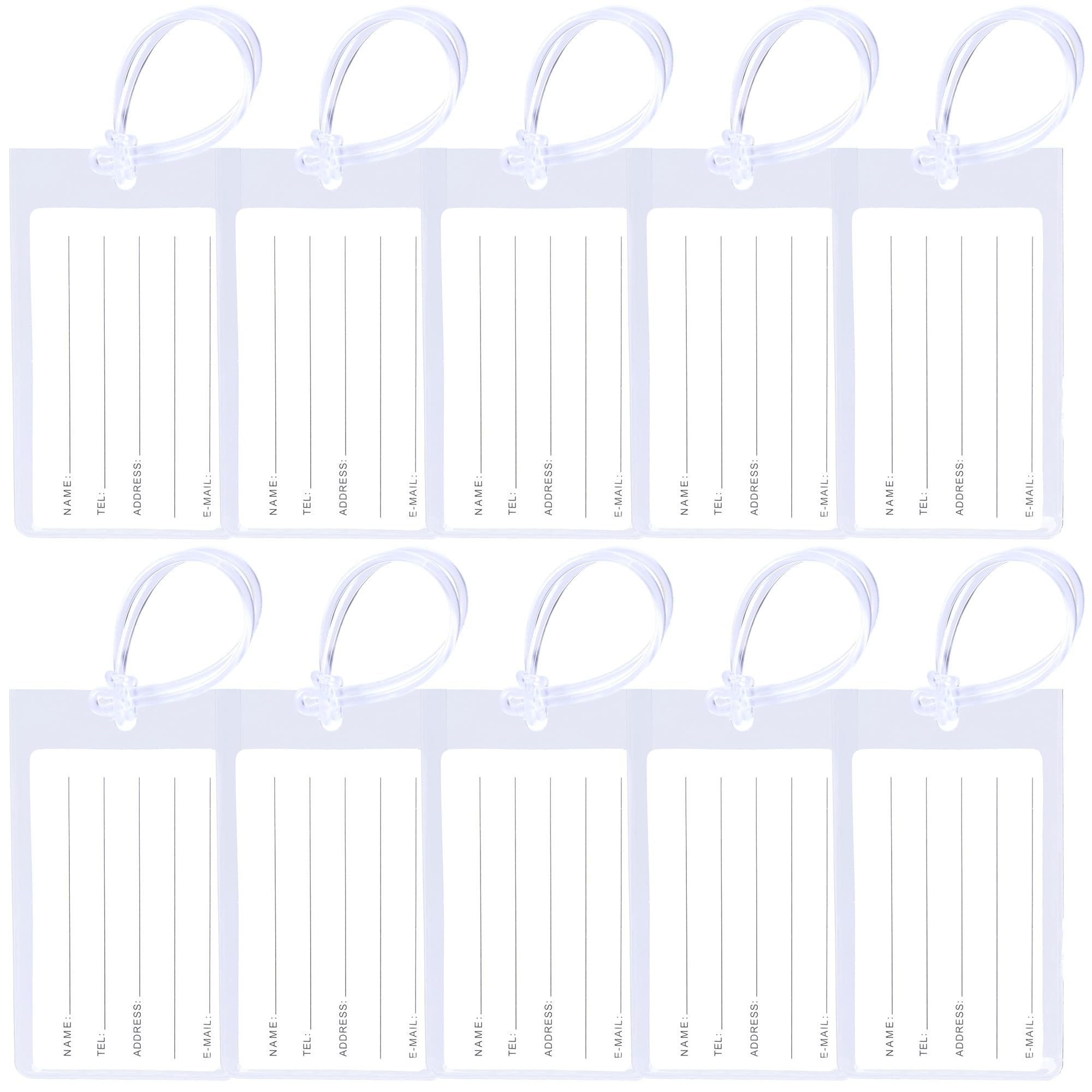 Photo 1 of 10 Pack Luggage Tags for Suitcases, Airplane Travel Essentials for Flying, International Travel Must Haves, and Luggage Accessories by Sodsay