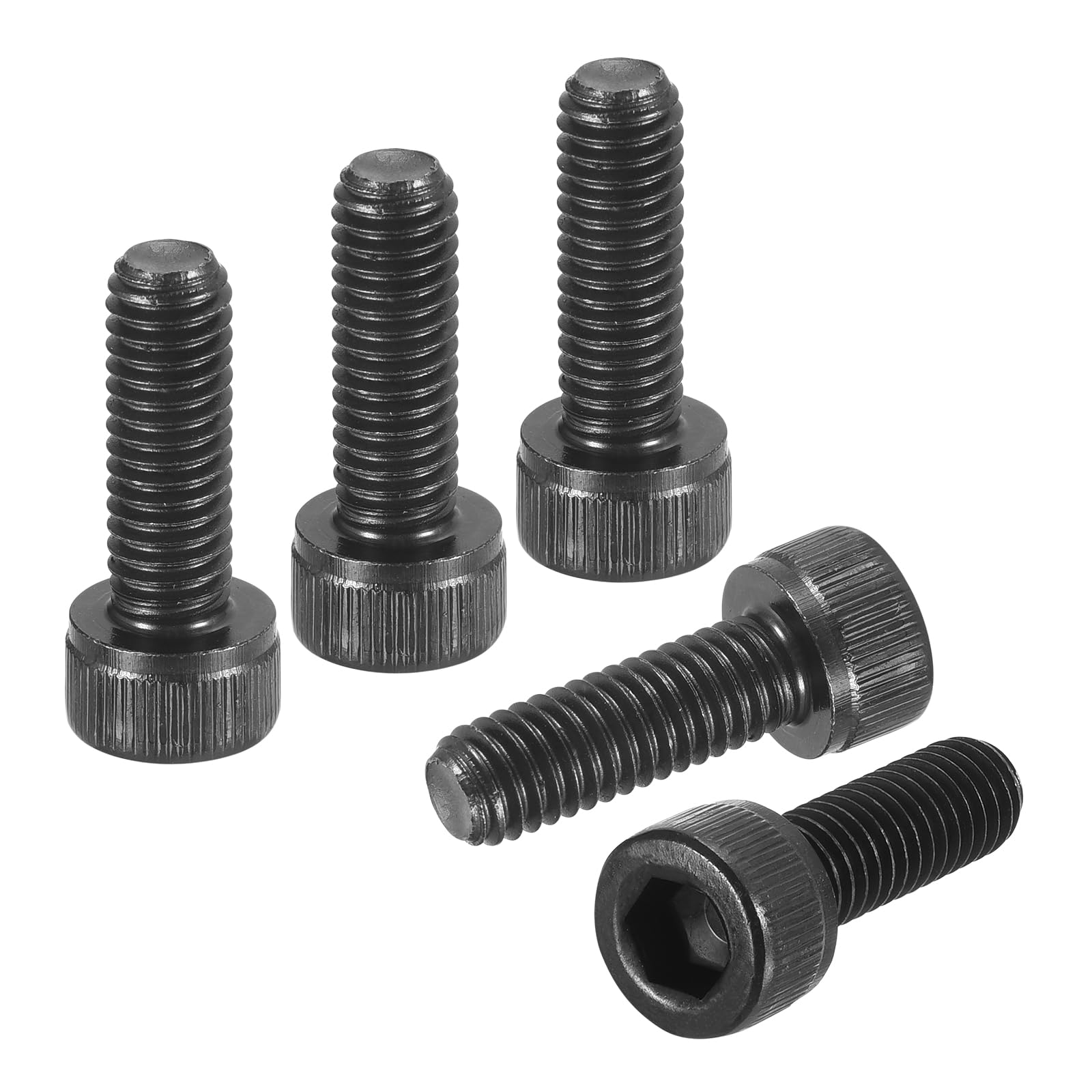 DTGN M6-1x16 Socket Head Cap Screws Bolts - 25Pack - Good for Road Bicycle, Mountain Bike, Auto, Motorcycle - Carbon Steel Hex Head Metric Screws, Black