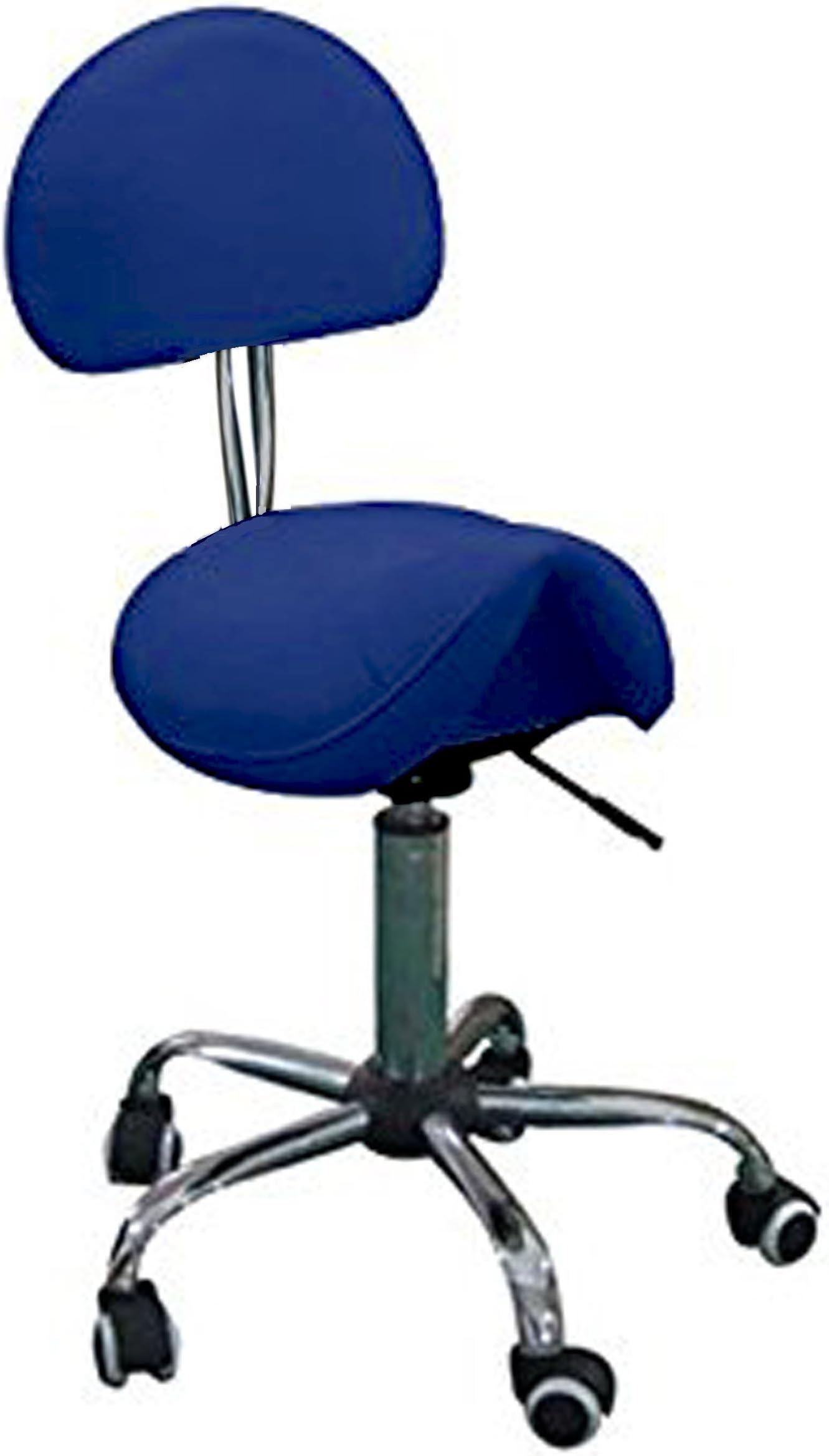 Stool Saddle - with Removable Back Rest - Blue - Physio Med - Model Tab 435