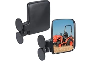 Lifronkit Tractor Mirrors, Strong Magnetic Side Mirrors for Tractors, Forklifts, Lawn Movers, Small Dozers, Lift Trucks, Golf Cart, Compatible with John Deere, Kubota and more, Installation-free, 2pcs