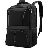 FAIRYLAND Travel Backpack,30L Carry On Laptop Backpack with Reflective,Water Resistant Anti-Theft Work Backpack for Men Women,Business Travel,Daily Commuting,Fits to 17.3Inch Slim Laptop,Black