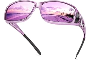 URUMQI Polarized Sunglasses Fit Over Glasses for Men Women, Wrap-around Driving Sunglasses 100% UV Protection