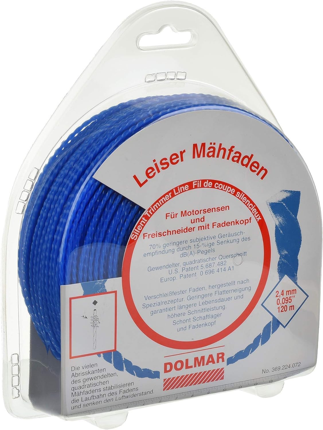 Makita 369224072 2.4 x 120 m "Silent" Nylon Line - Multi-Colour — image 1