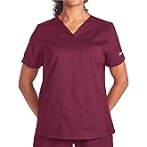 Reebok Womens Scrubs Top - Stretch V-Neck Medical Workwear Shirt, Breathable Uniform Scrubs for Women (Sizes: S-3XL)