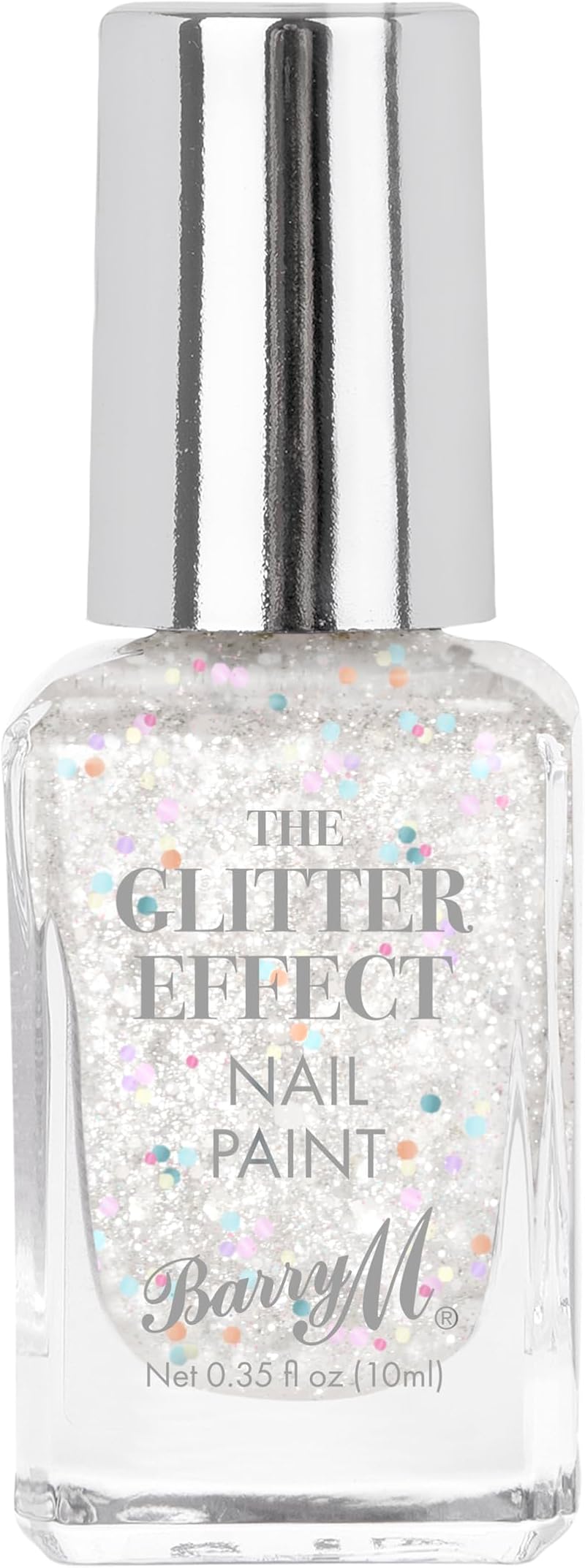 Barry M Glitter Effect Nail Paint White Party Pearl White Glitter Nail Polish
