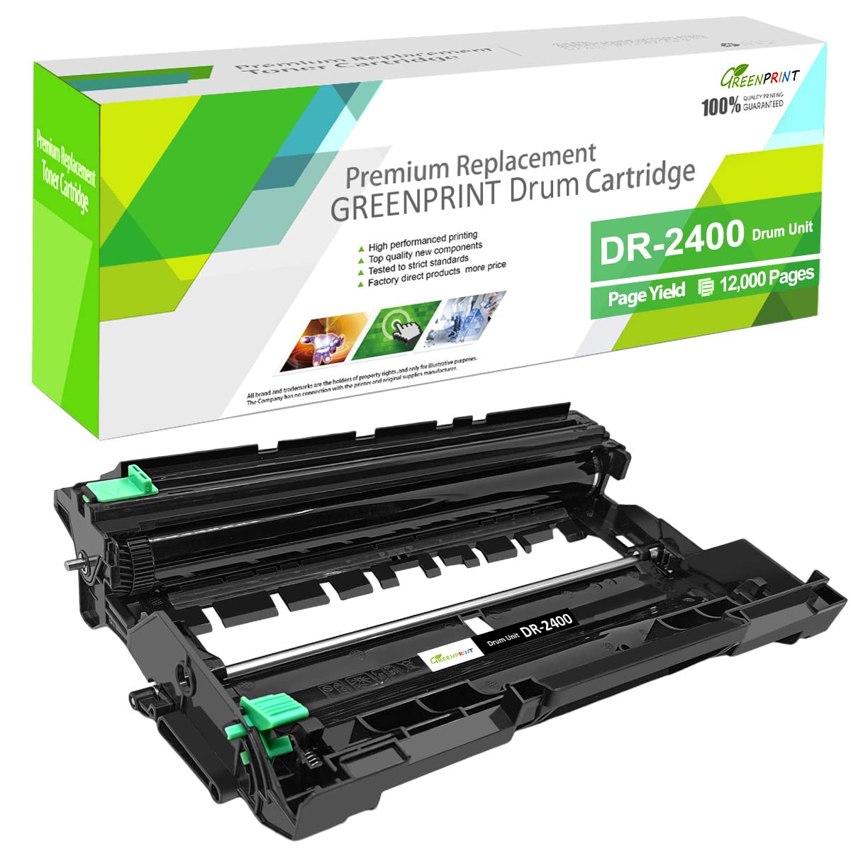 Compatible Drum Unit DR-2400 DR2400 for Brother Printer HL-L2350DW HL-L2310D HL-L2357DW HL-L2370DN HL-L2375DW MFC-L2710DN MFC-L2730DW MFC-L2750DW DCP-L2510D DCP-L2530DW DCP-L2550DN -Packaging May Vary