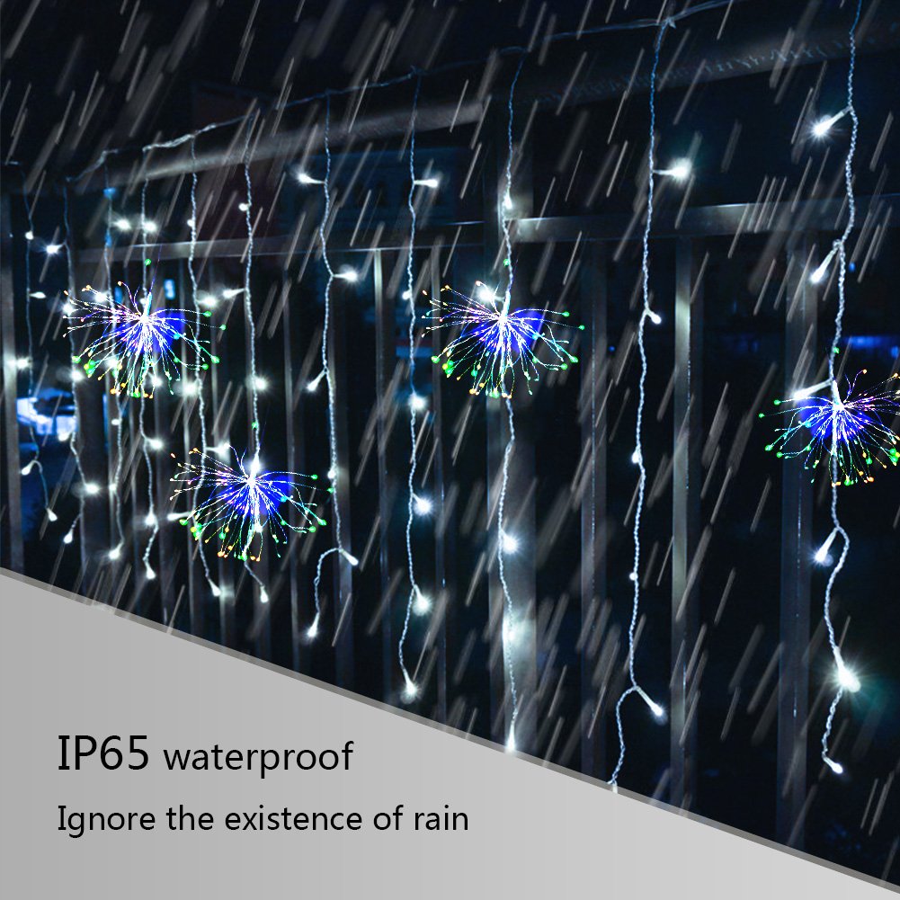 Battery Operated String Lights- 100 LED Fairy Lights with Remote and Timer (8 Modes, Dimmable, IP65 Waterproof, RGB Color Changing ) for Bedroom Patio Indoor Party Garden Outdoor