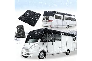 Heavy Duty RV Roof Cover, Waterproof & UV Resistant for RVs, Winterizing Skirt Protection for Class A/B/C Motorhomes, Popup T