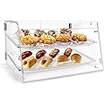 Wutfly 2 Tray Pastry Display Case with Front and Rear Doors - 21" x 17" x 12"