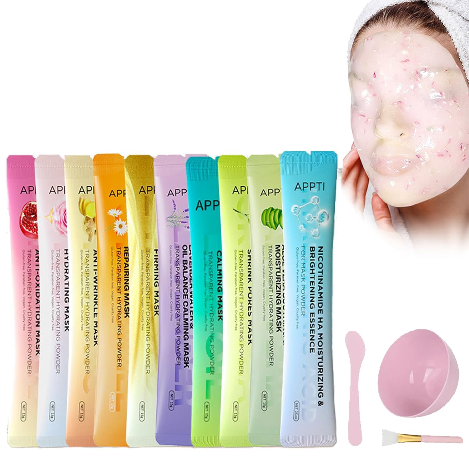 Soft jelly mask powder, face mask peel-off, powder face mask, jelly mask powder for facial, SPA modeling mask/clay/mud or home DIY gel mask for facial care