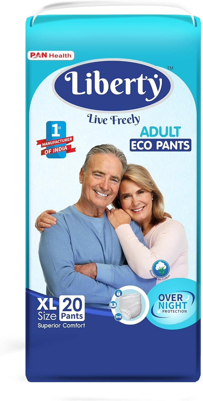 Liberty Eco Adult Diaper Pants Unisex, XLarge 20 Pcs, Waist Size (96
