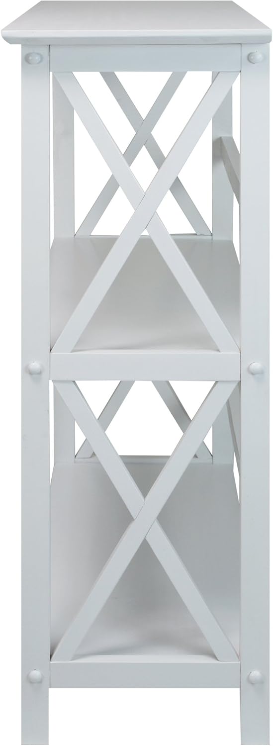 Casual Home Montego 3-Shelf Bookcase, White: Furniture & Decor