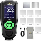 Paint Thickness Gauge 0-3000&mu;m,Coating Thickness Meter,0.01mil Resolution | Auto Fe/NFe Detection,Handheld Thickness Tester for Measure and Calibration,Color LCD, Auto Calibration