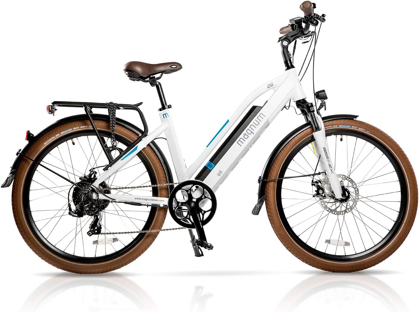 Magnum Ui5 Electric Hybrid City Bike - 350W Motor, Large Capacity 36V13A - Lithium Battery - Rear Rack