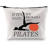 XYANFA Pilates Makeup Bag Pilates Lover Gift Coach Trainer Gym Gift Pilates Instructor Cosmetic Bag If It's Easy It's Probably Not Pilates (PROBABLY NOT PILATES)