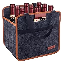 Foyego 9 Bottle Wine Tote Bag, Insulated Thermal