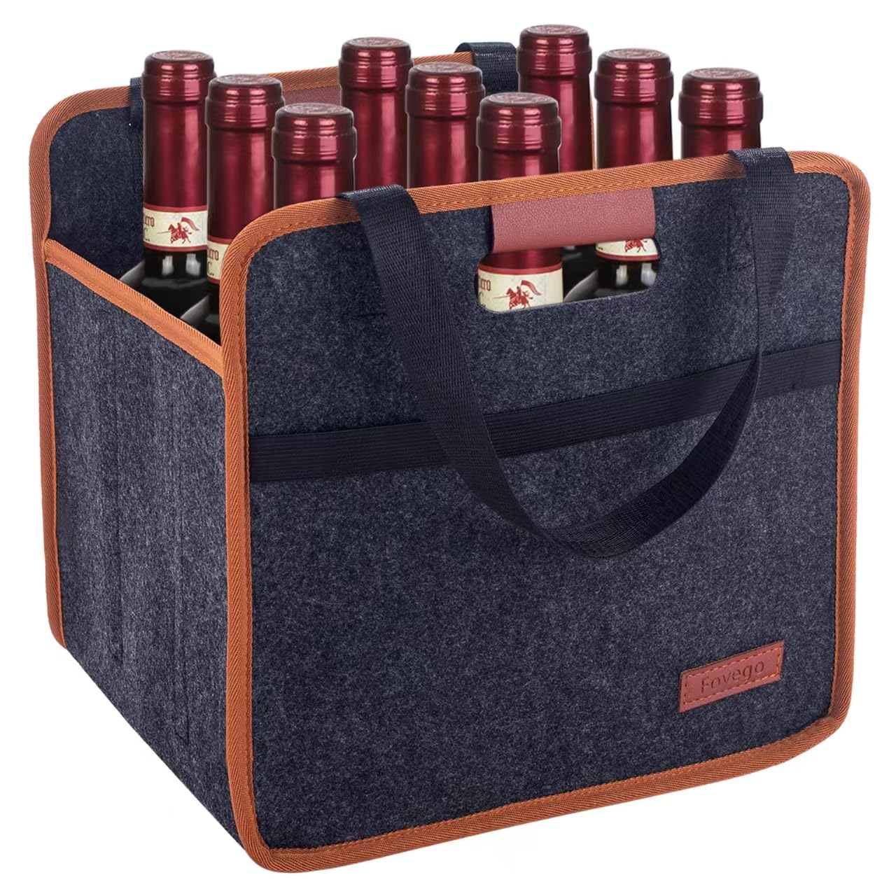 Foyego 9 Bottle Wine Tote Bag, Insulated Thermal