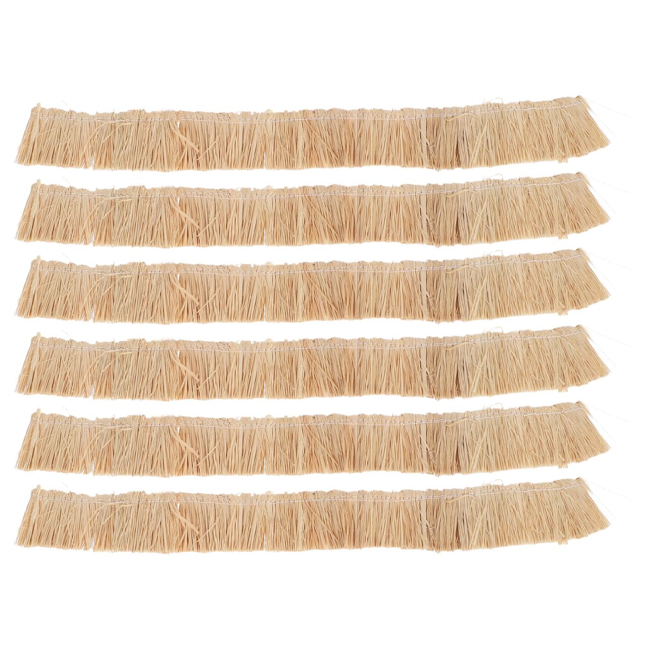 Abaodam 6pcs Thatch Roof Artificial Thatch Roofing Grass for Model Houses Diy Fairy Garden Decoration Simulated Roof