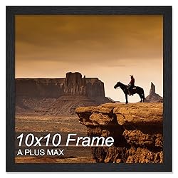 A PLUS MAX Square 10x10 Frame, Black Engineered