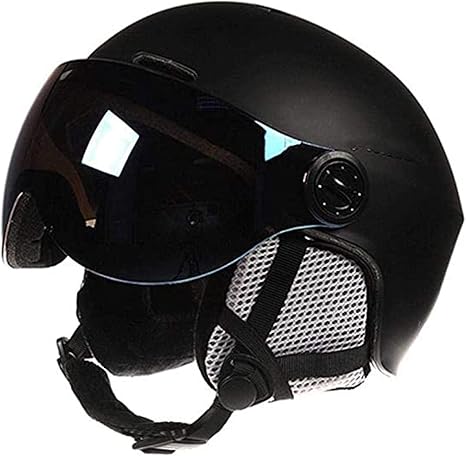 Amazon Co Jp ゴーグル付き スキーヘルメット一体型スキーヘルメット女性男性スキースノーボードスノーヘルメット スキーヘルメット保護具 ブラック ホーム キッチン