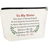 Sister Gifts from Sisters Makeup Bag Best Sister Ever Gift Ideas for Women Friendship Gift for Female Friend BFF Besite Her Cosmetic Bag Christmas Wedding Graduation Birthday Gift Travel Pouch